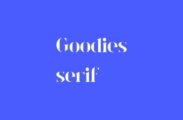 Goodies serif Font