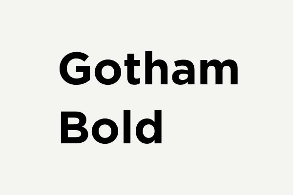 Gotham Bold Font