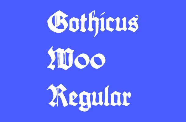 Gothicus W00 Regular Font