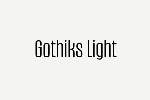 Gothiks Light Font