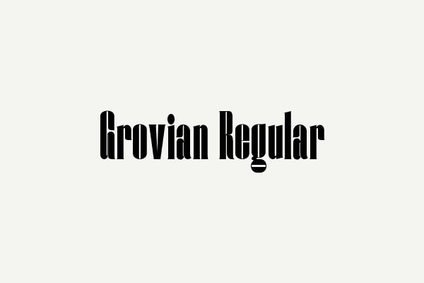 Grovian Regular Font