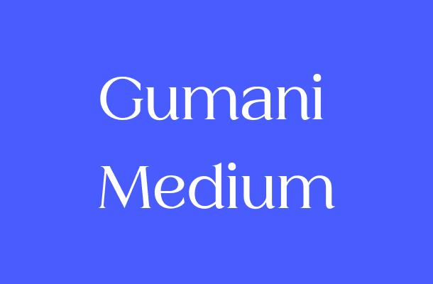 Gumani Medium Font