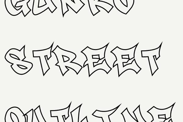 Gunko Street Outline Font