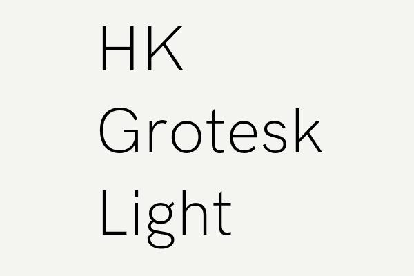 HK Grotesk Light Font