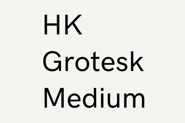 HK Grotesk Medium Font