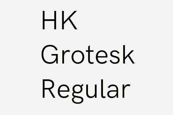 HK Grotesk Regular Font