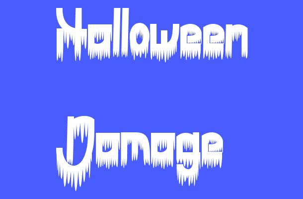 Halloween Damage Font