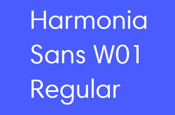 Harmonia Sans W01 Regular Font