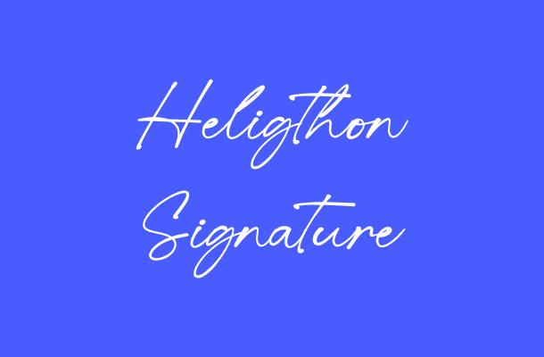 Heligthon Signature Font