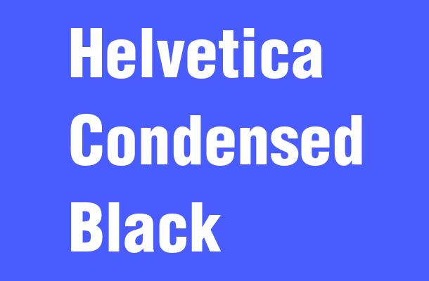 Helvetica Condensed Black Font Font
