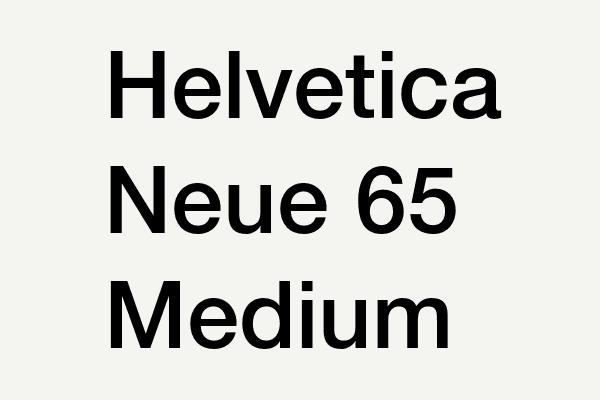 Helvetica Neue 65 Medium Font