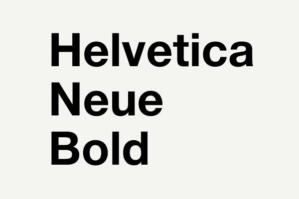 Helvetica Neue Bold Font