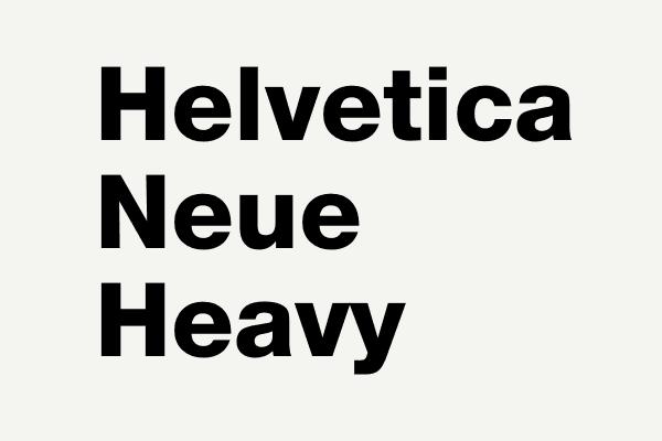 Helvetica Neue Heavy Font