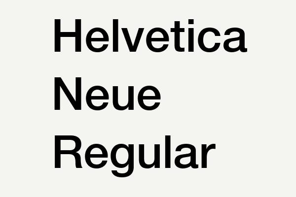 Helvetica Neue Regular Font
