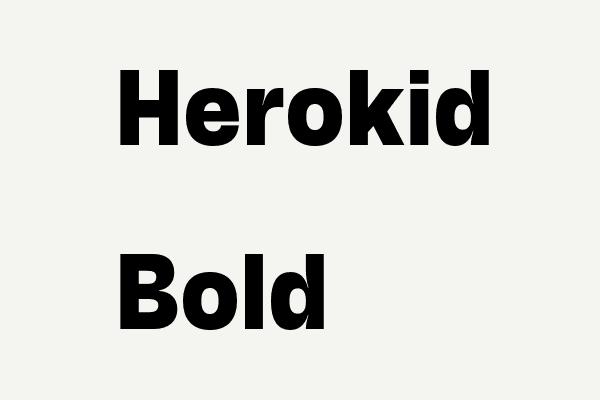 Herokid Bold Font