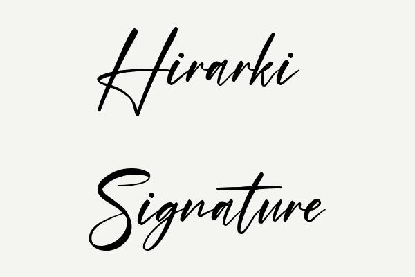 Hirarki Signature Font