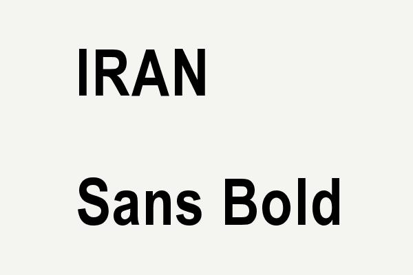IRAN Sans Bold Font