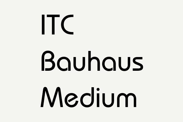 ITC Bauhaus Medium Font