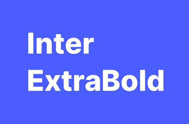 Inter ExtraBold Font