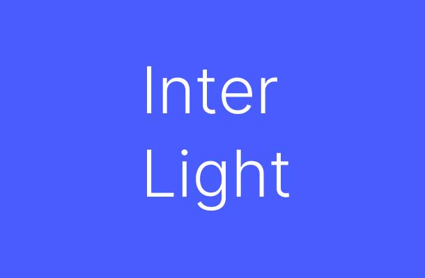 Inter Light Font