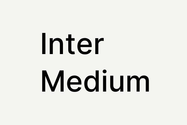 Inter Medium Font