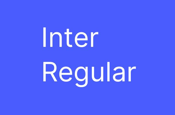 Inter Regular Font
