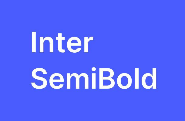 Inter SemiBold Font