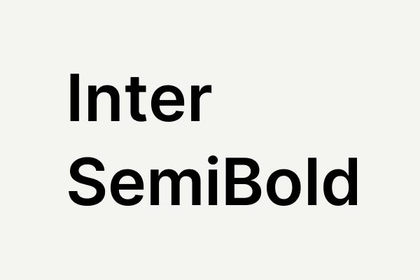 Inter SemiBold Font