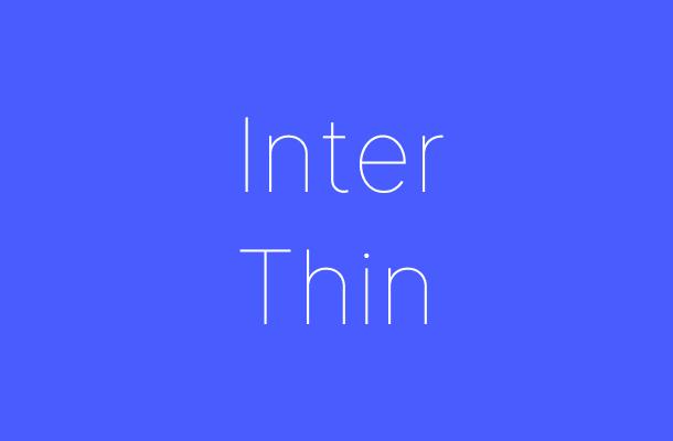 Inter Thin Font