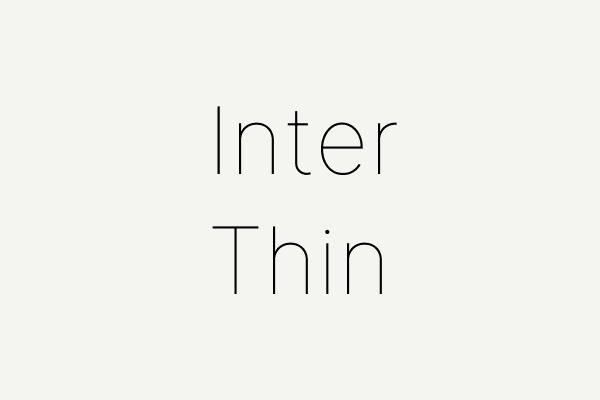 Inter Thin Font