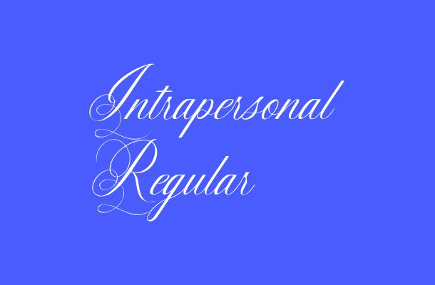 Intrapersonal Regular Font