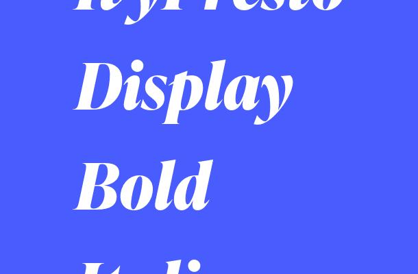 IvyPresto Display Bold Italic Font