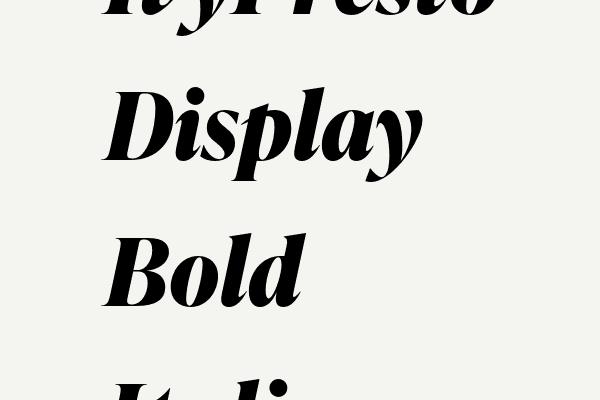 IvyPresto Display Bold Italic Font