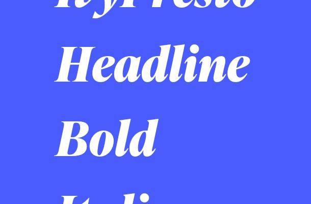 IvyPresto Headline Bold Italic Font