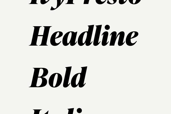 IvyPresto Headline Bold Italic Font