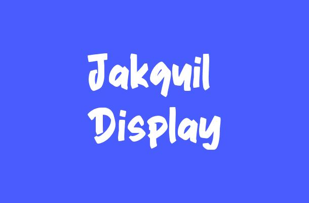 Jakquil Display Font