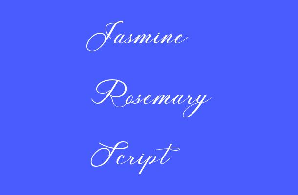 Jasmine Rosemary Script Font