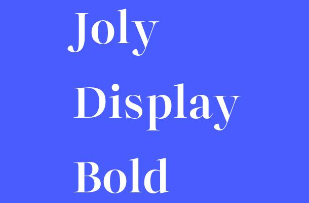 Joly Display Bold Font