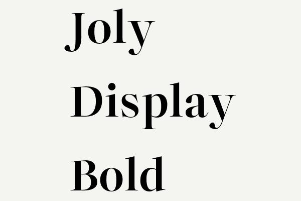 Joly Display Bold Font