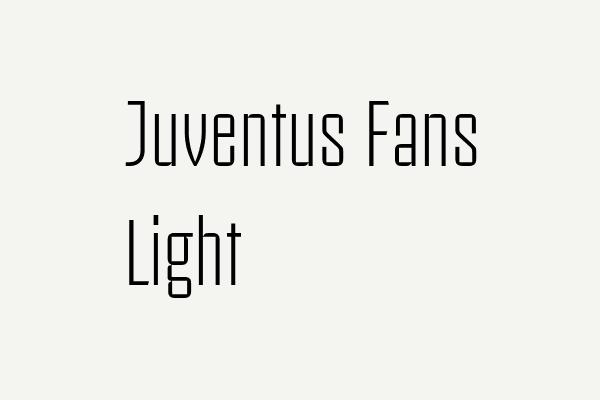 Juventus Fans Light Font