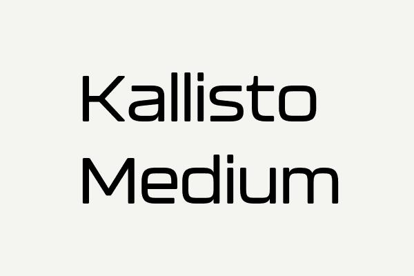 Kallisto Medium Font