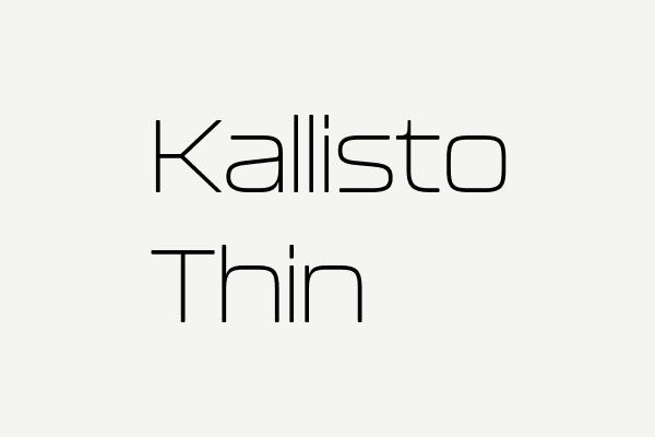 Kallisto Thin Font