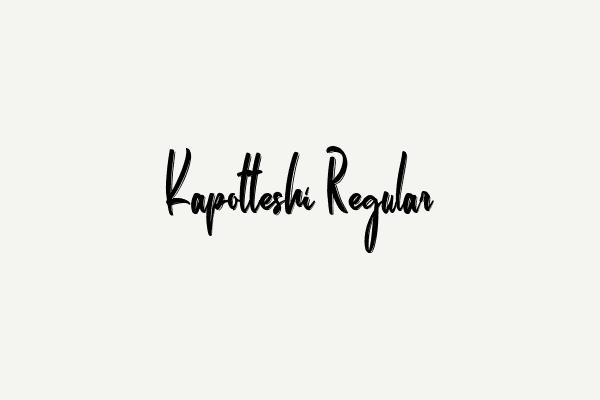 Kapotteshi Regular Font