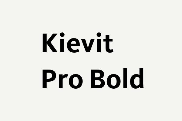 Kievit Pro-Bold Font