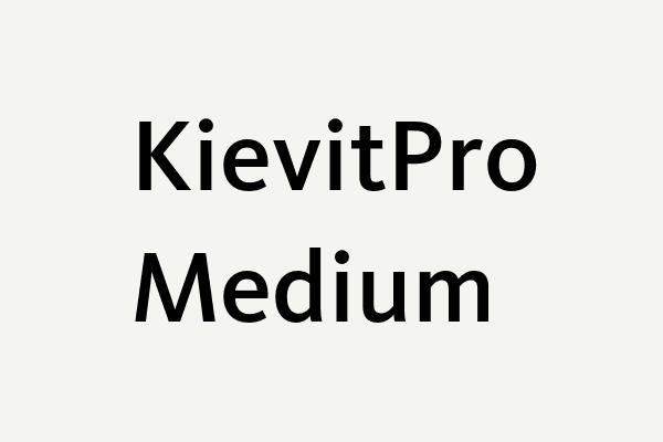 KievitPro-Medium Font