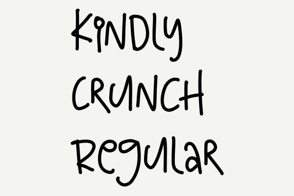 Kindly Crunch Regular Font
