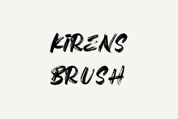 Kirens Brush Font