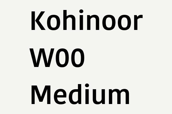 Kohinoor W00 Medium Font