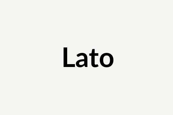 Lato Font