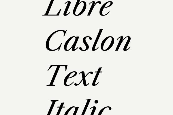 Libre Caslon Text Italic Font